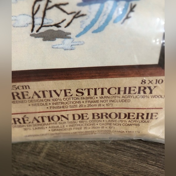 Vtg Creatique Covered Bridge Stitchery Kit - Picture 13 of 13